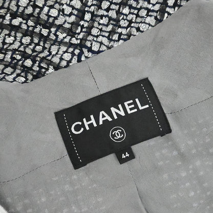 Chanel 2018-2019 Single Breasted Tweed Jacket Gray #44
