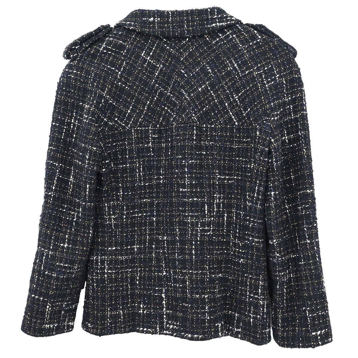 Chanel 2006 Tweed Single Breasted Jacket Black #36