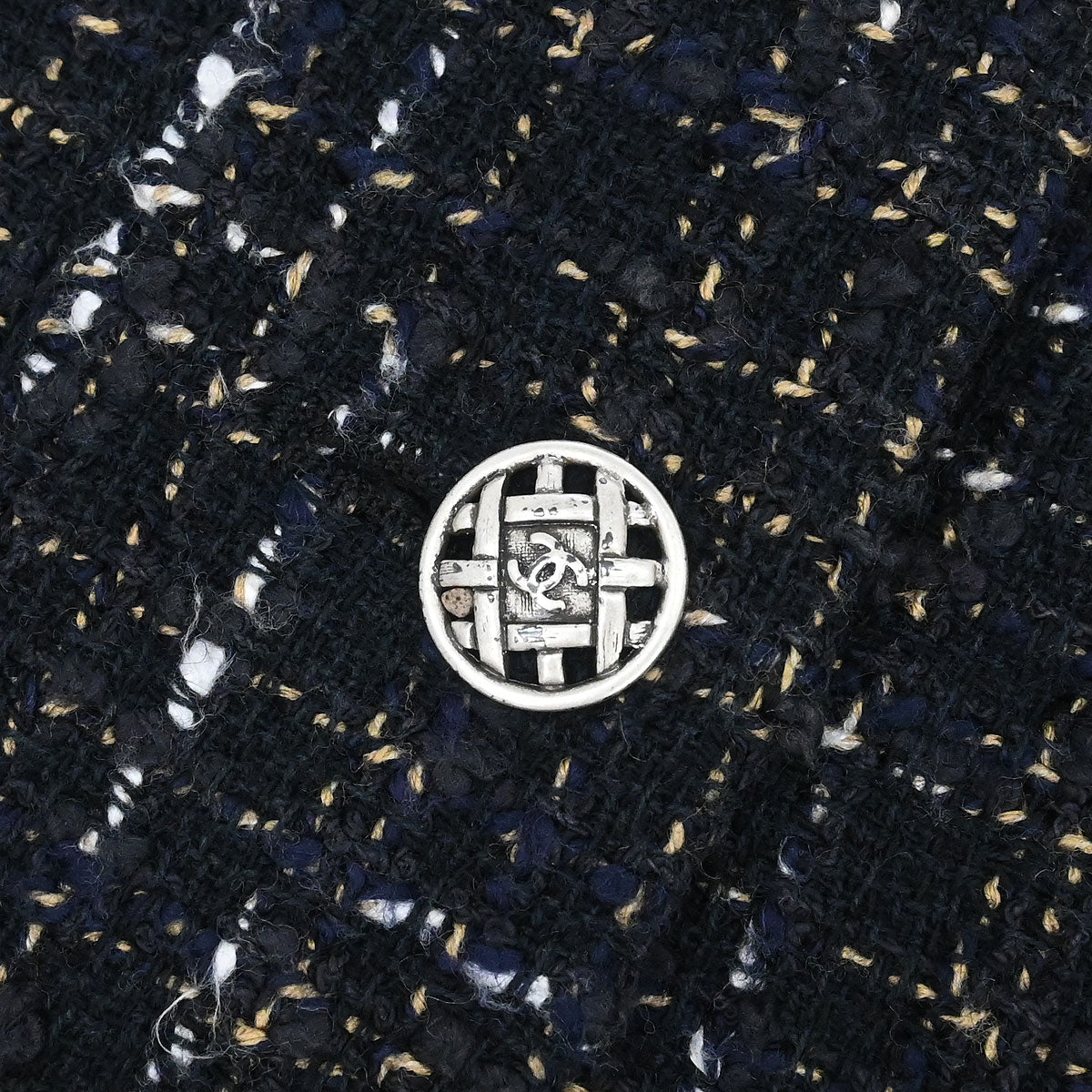 Chanel 2006 Tweed Single Breasted Jacket Black #36