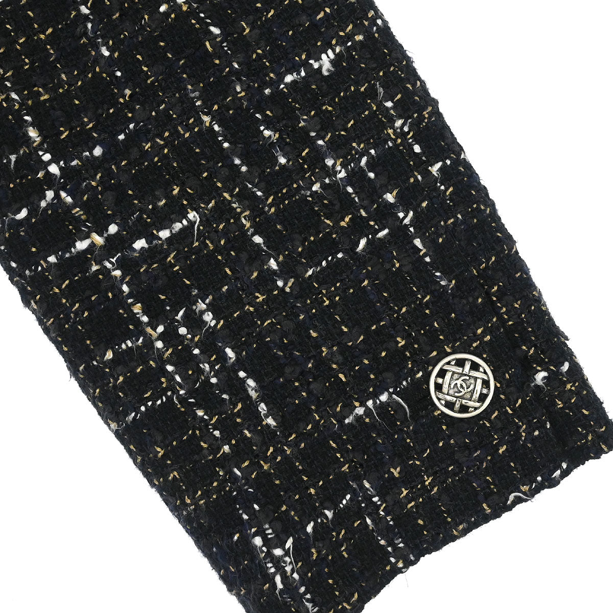 Chanel 2006 Tweed Single Breasted Jacket Black #36