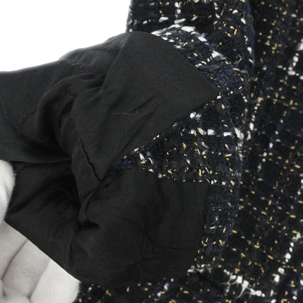 Chanel 2006 Tweed Single Breasted Jacket Black #36