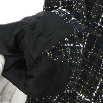 Chanel 2006 Tweed Single Breasted Jacket Black #36