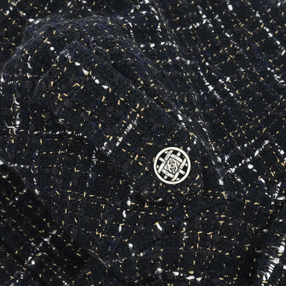 Chanel 2006 Tweed Single Breasted Jacket Black #36