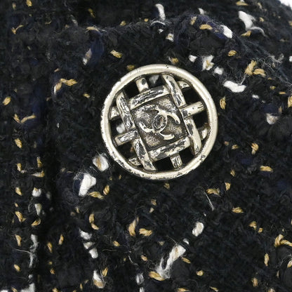 Chanel 2006 Tweed Single Breasted Jacket Black #36