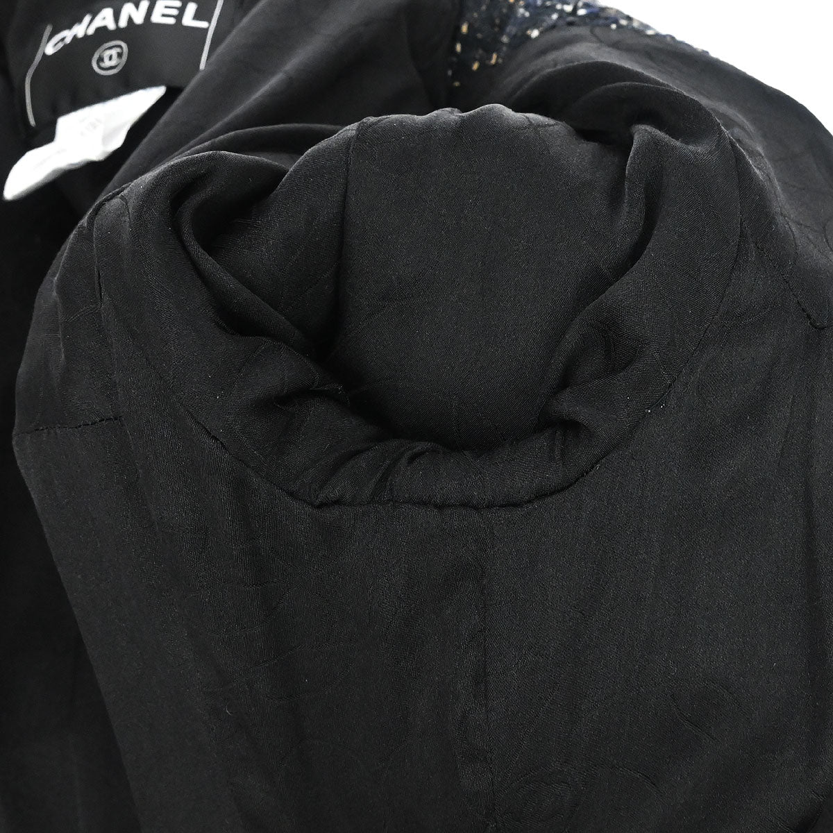 Chanel 2006 Tweed Single Breasted Jacket Black #36