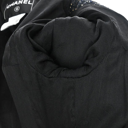 Chanel 2006 Tweed Single Breasted Jacket Black #36