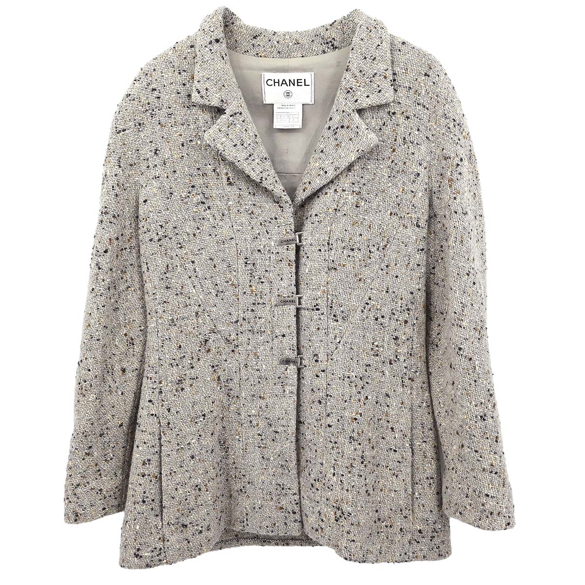 Chanel 1999 Single Breasted Jacket Gray #40