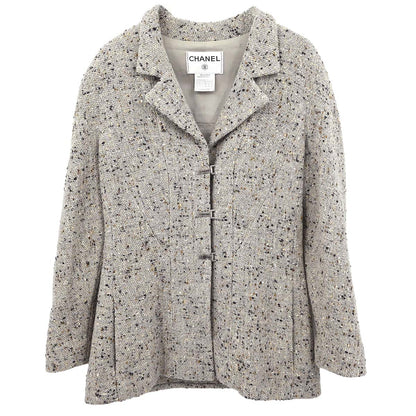 Chanel 1999 Single Breasted Jacket Gray #40