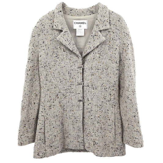 Chanel 1999 Single Breasted Jacket Gray #40