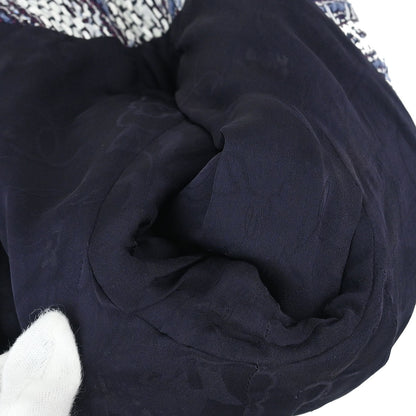 Chanel 2013 Collarless Tweed Jacket Navy #34