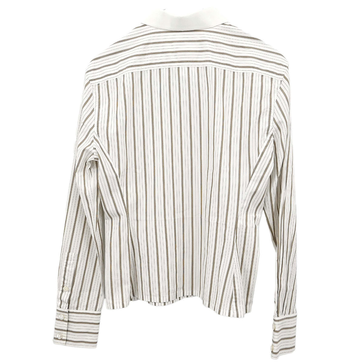 Chanel Striped Blouse Shirt White #38
