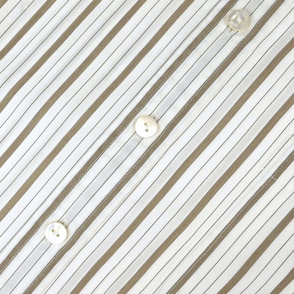 Chanel Striped Blouse Shirt White #38
