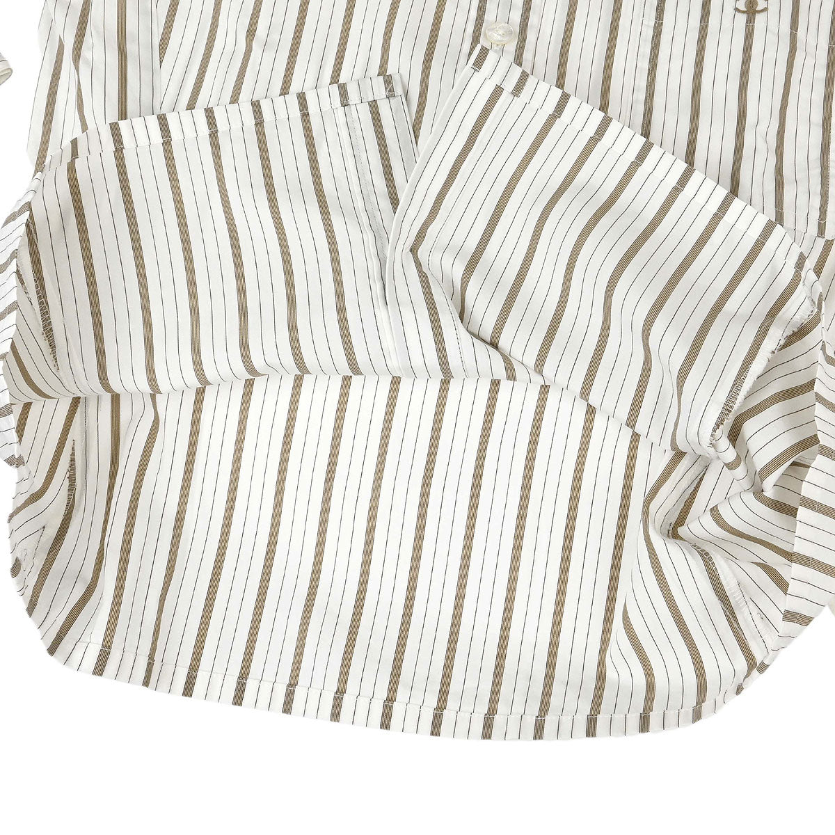 Chanel Striped Blouse Shirt White #38