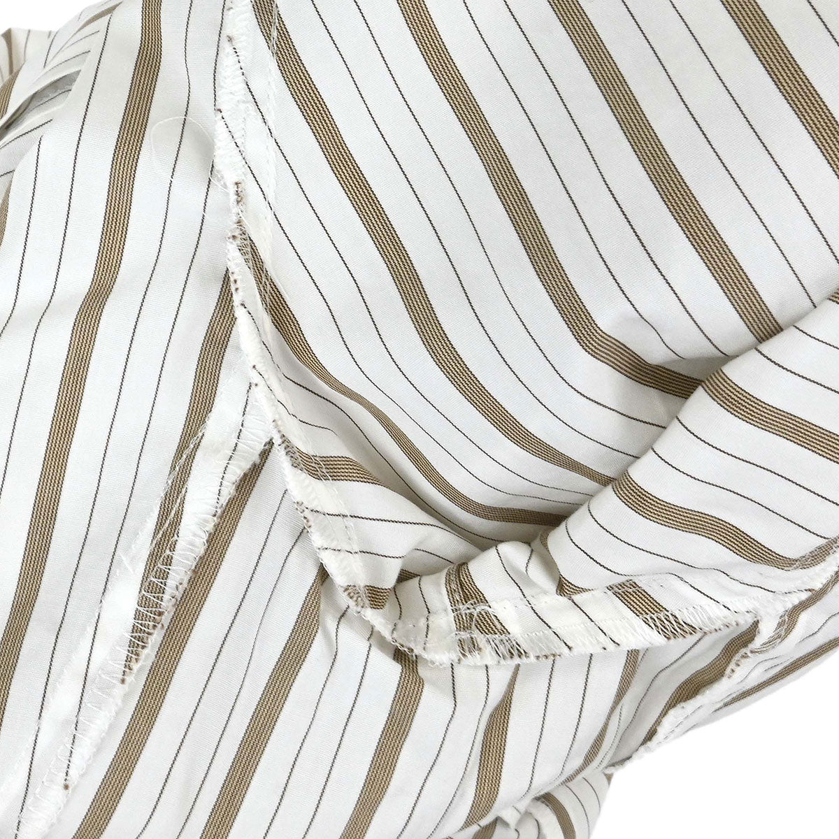 Chanel Striped Blouse Shirt White #38