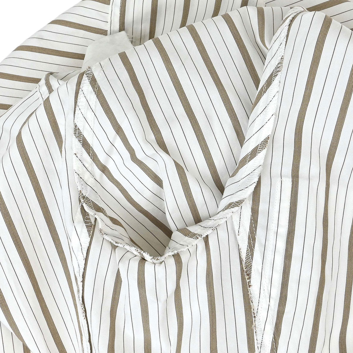 Chanel Striped Blouse Shirt White #38