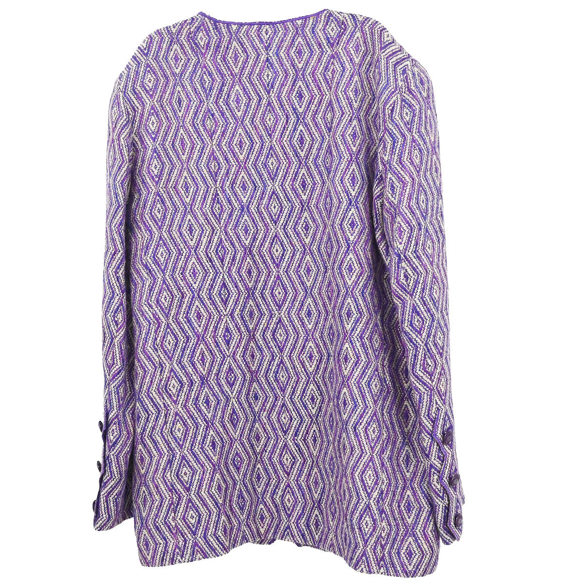 Chanel 2001 Collarless Jacket Purple #40