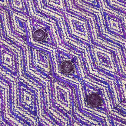 Chanel 2001 Collarless Jacket Purple #40