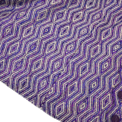 Chanel 2001 Collarless Jacket Purple #40