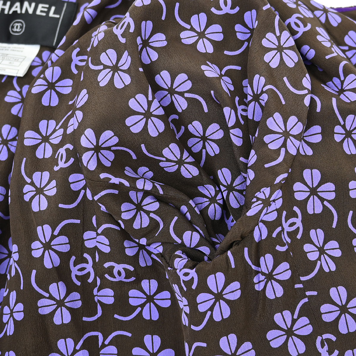 Chanel 2001 Collarless Jacket Purple #40