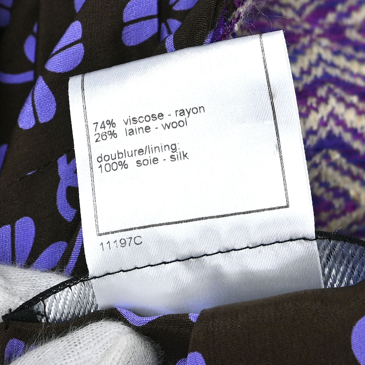 Chanel 2001 Collarless Jacket Purple #40