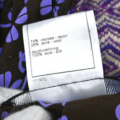 Chanel 2001 Collarless Jacket Purple #40