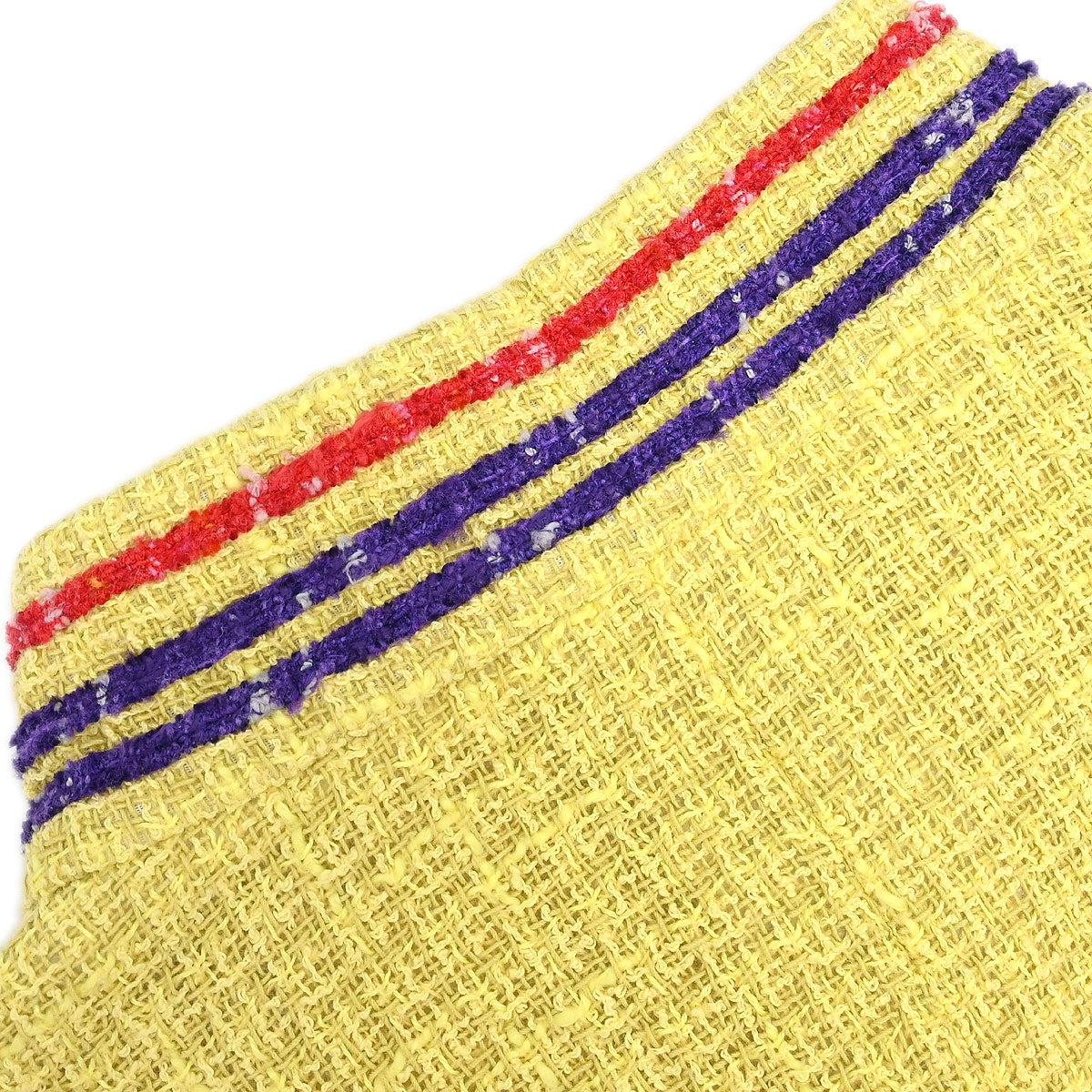 Chanel 2006 Collarless Jacket Tweed Yellow #38