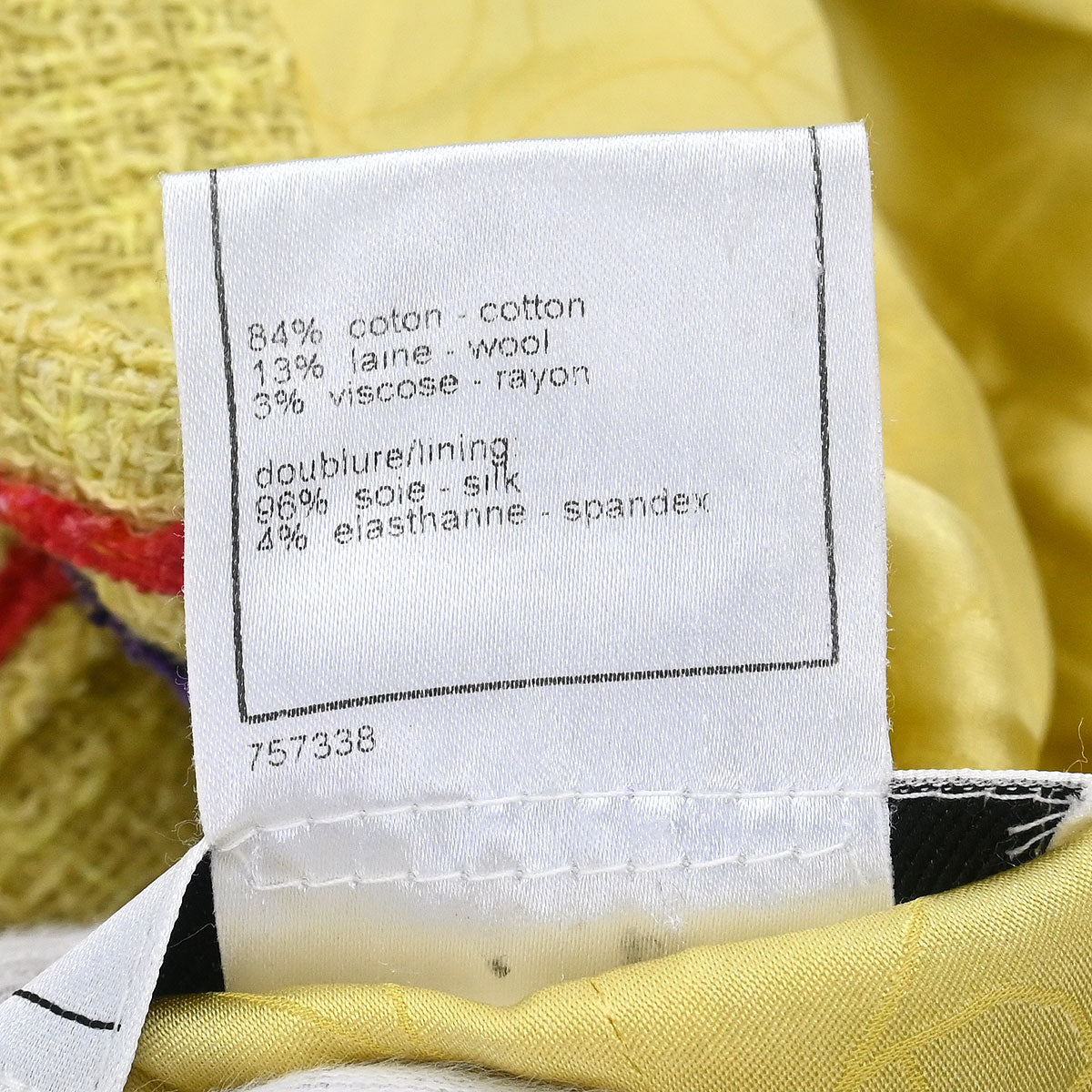Chanel 2006 Collarless Jacket Tweed Yellow #38