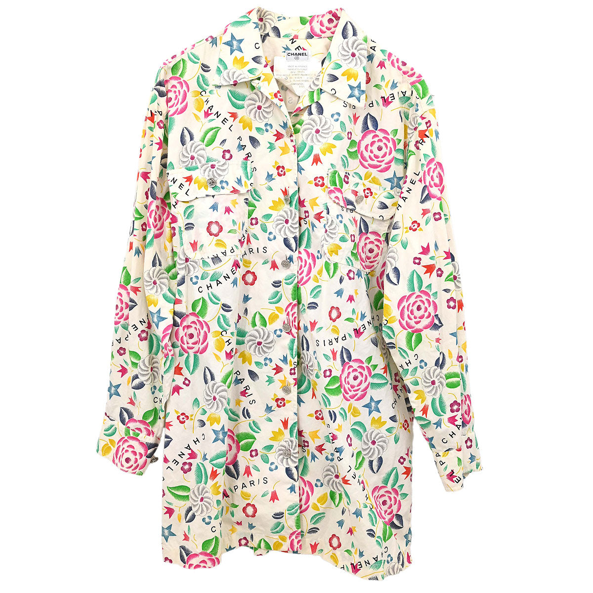 Chanel Blouse Shirt White #38