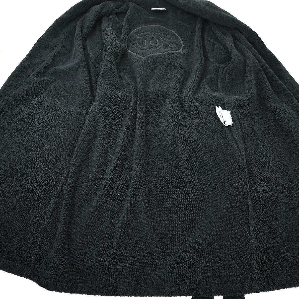 Chanel 2009 Sport Line Belted Bathrobe Style Coat Gown Black #2