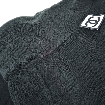 Chanel 2009 Sport Line Belted Bathrobe Style Coat Gown Black #2