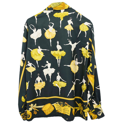 Hermes Silk Shirt La Danse Ballerinas #40