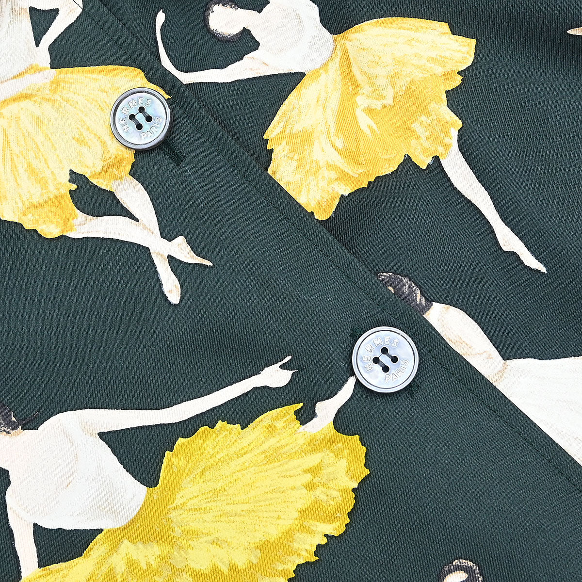 Hermes Silk Shirt La Danse Ballerinas #40