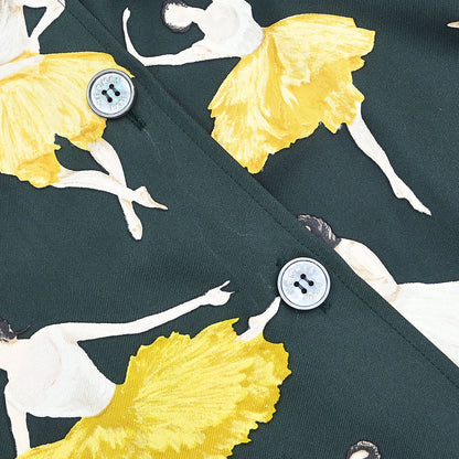 Hermes Silk Shirt La Danse Ballerinas #40