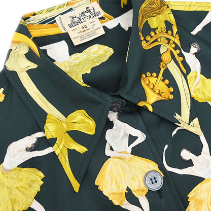 Hermes Silk Shirt La Danse Ballerinas #40
