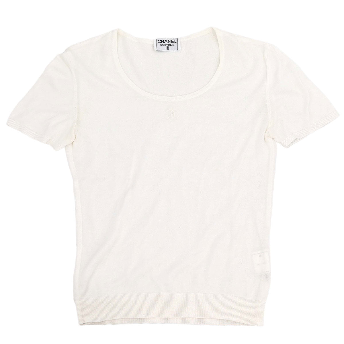 Chanel Short Sleeve T-shirt Top White #36