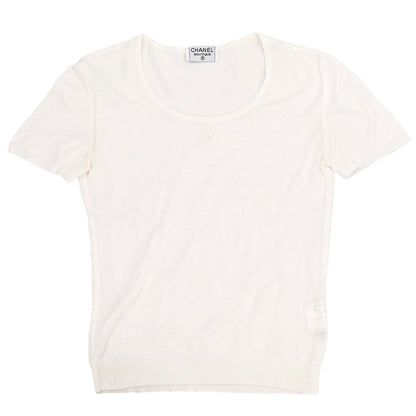 Chanel Short Sleeve T-shirt Top White #36