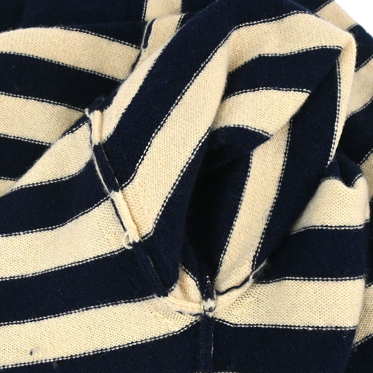 Chanel 1997 Set Cardigan Striped Top Beige #40