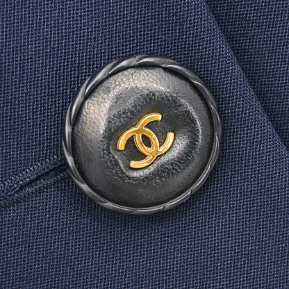 Chanel 1994 Setup Suit Jacket Skirt Navy #36