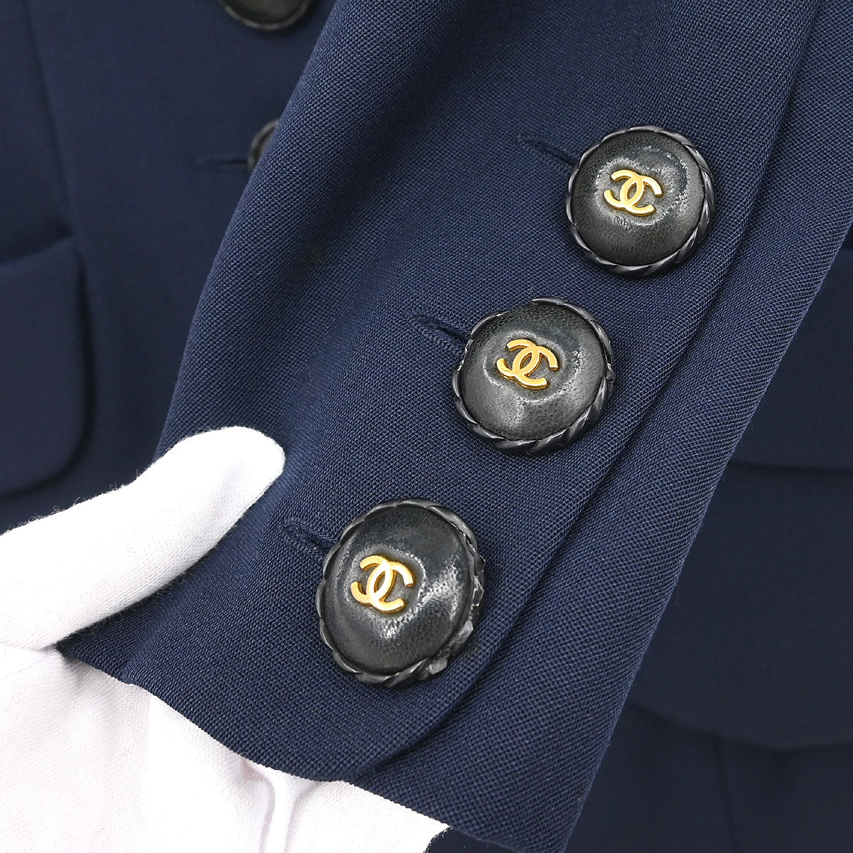 Chanel 1994 Setup Suit Jacket Skirt Navy #36