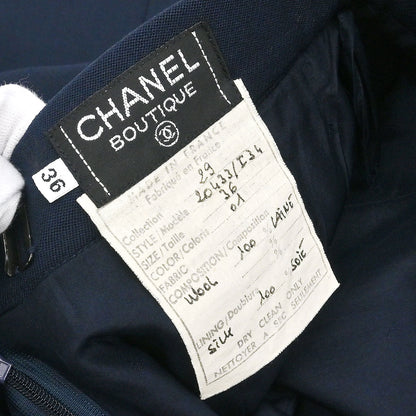 Chanel 1994 Setup Suit Jacket Skirt Navy #36