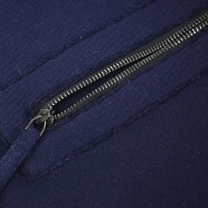 Chanel 2011-2012 Single Breasted Zip Up Jacket Navy #34