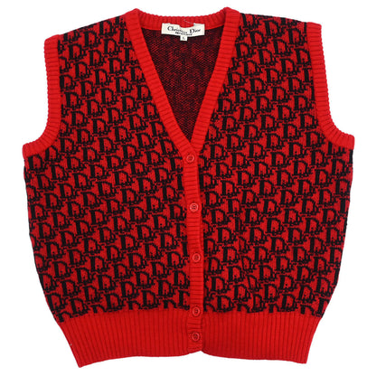 Christian Dior Vest Sweater Trotter Red #L
