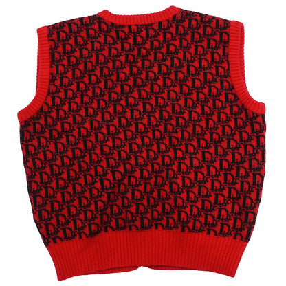 Christian Dior Vest Sweater Trotter Red #L