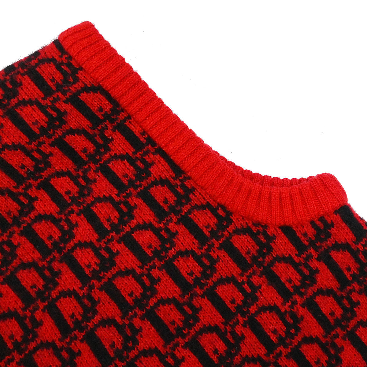 Christian Dior Vest Sweater Trotter Red #L