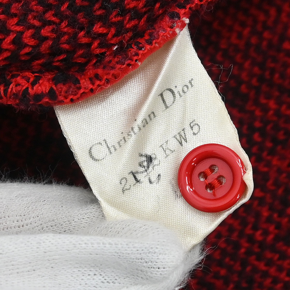Christian Dior Vest Sweater Trotter Red #L