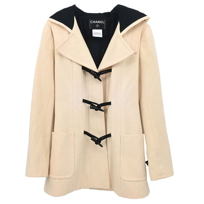 Chanel 2006 Hooded Duffel Coat Ivory #36