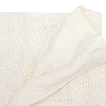 Chanel 2004 Setup Suit Jacket Skirt White Tweed #40 #42