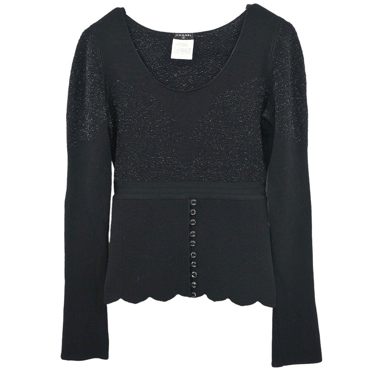 Chanel 2006 Sweater Top Black #34