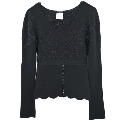 Chanel 2006 Sweater Top Black #34