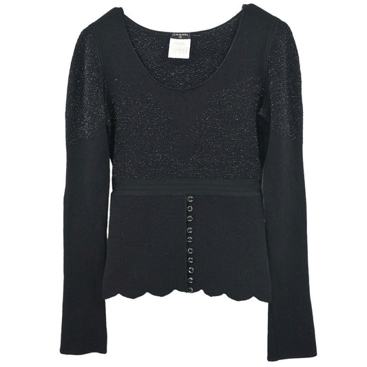 Chanel 2006 Sweater Top Black #34